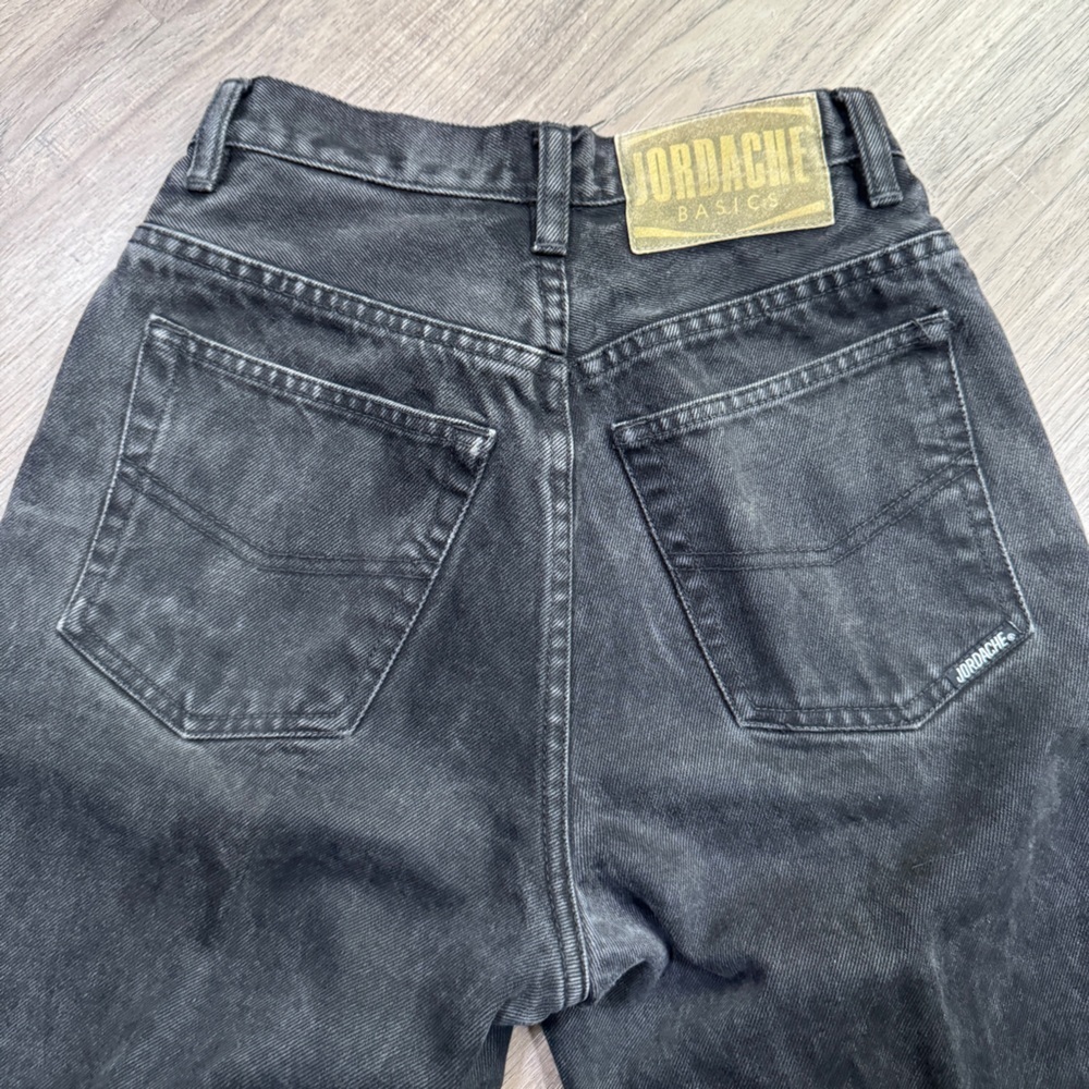 Jordache Vintage Basic Black Denim Jeans - Size 3/4 - Picture 9 of 12